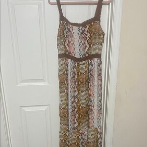 Chic Snake Print Maxi Dress